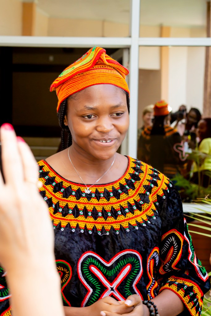 Condolizzarice Akumawa, adolescent girl activist from Cameroon. 