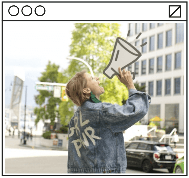 Visibility Online for Organizations - Image of woman shouting in a megaphone